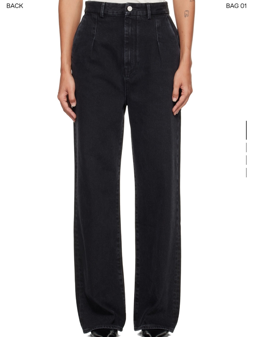 Loulou Studio Washed Black Attu jeans, size 26